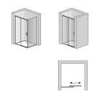 Sanswiss Cadura drzwi prysznicowe 100 cm lewe złoty CAS2G1001207
