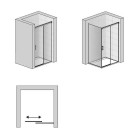 Sanswiss Cadura drzwi prysznicowe 100 cm prawe biały mat CAS2D1000907