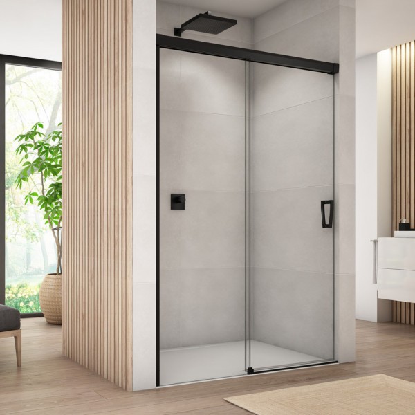 Sanswiss Cadura drzwi prysznicowe 100 cm lewe czarny mat CAS2G1000607