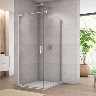 Sanswiss Cadura kabina prysznicowa kwadratowa 70 cm lewa biały mat 55489