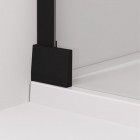 Sanswiss Cadura kabina prysznicowa kwadratowa 70 cm lewa czarny mat 55519