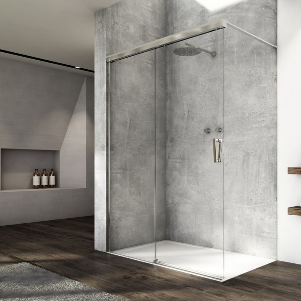 Sanswiss Cadura ścianka wolnostojąca Walk-in 100 cm lewa srebrny połysk CAW2G1005007