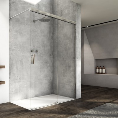 Sanswiss Cadura ścianka wolnostojąca Walk-in 100 cm prawa srebrny połysk CAW2D1005007