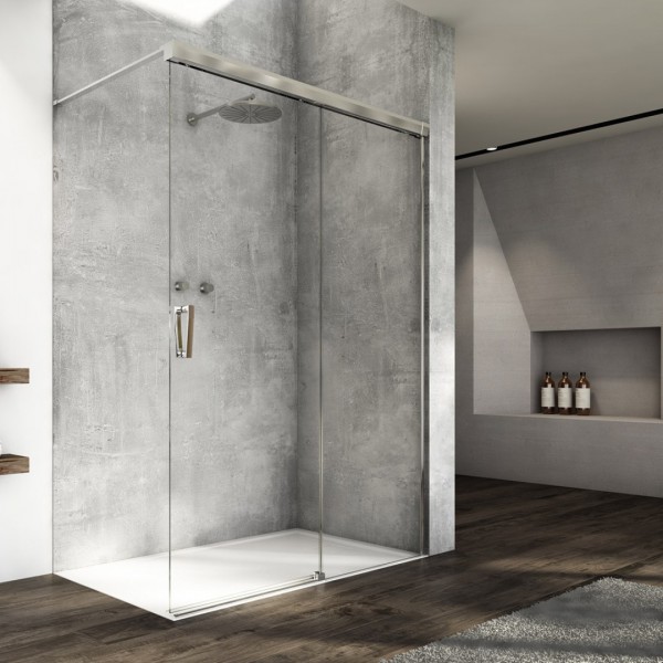 Sanswiss Cadura ścianka wolnostojąca Walk-in 100 cm prawa srebrny połysk CAW2D1005007