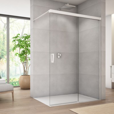 Sanswiss Cadura ścianka wolnostojąca Walk-in 100 cm prawa biały mat CAW2D1000907
