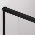 Sanswiss Cadura ścianka wolnostojąca Walk-in 100 cm lewa czarny mat CAW2G1000607