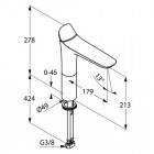 Kludi Ambienta bateria umywalkowa wysoka wylewka 213 mm