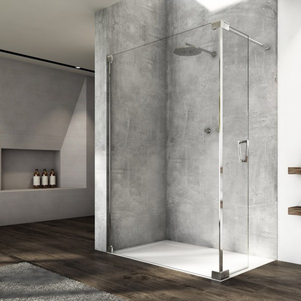 Sanswiss Cadura ścianka wolnostojąca Walk-in 100 cm lewa srebrny połysk CADUOG1005007