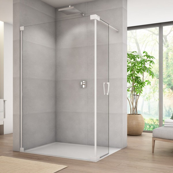 Sanswiss Cadura ścianka wolnostojąca Walk-in 100 cm lewa biały mat CADUOG1000907