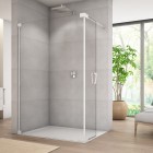 Sanswiss Cadura ścianka wolnostojąca Walk-in 100 cm lewa biały mat CADUOG1000907