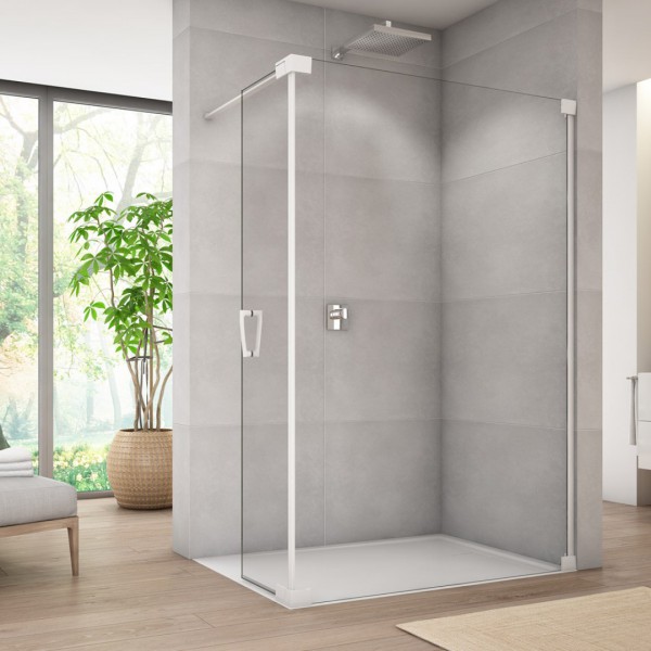 Sanswiss Cadura ścianka wolnostojąca Walk-in 100 cm prawa biały mat CADUOD1000907