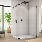 Sanswiss Cadura ścianka wolnostojąca Walk-in 100 cm prawa czarny mat CADUOD1000607