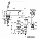 Kludi Ambienta bateria wannowa 3-otworowa