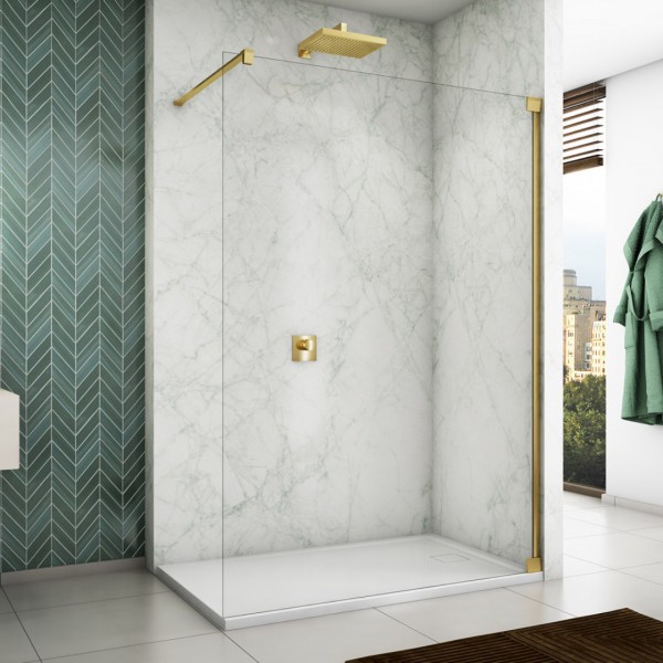 Sanswiss Cadura ścianka wolnostojąca Walk-in 70 cm złota CAT40701207