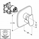 Kludi Ambienta bateria wannowo-natryskowa podtynkowa