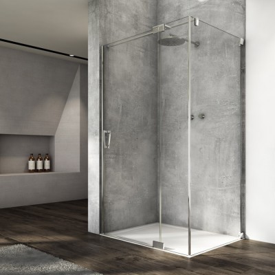 Sanswiss Cadura kabina prysznicowa prostokątna 80x70 cm prawa srebrny połysk 55821