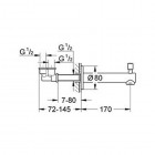 Grohe Concetto wylewka wannowa z przełącznikiem