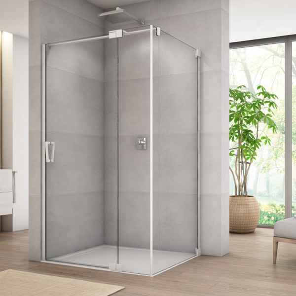 Sanswiss Cadura kabina prysznicowa kwadratowa 75 cm prawa złoty biały mat 55986