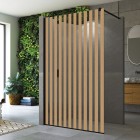 Sanswiss Easy ścianka wolnostojąca Walk-in 80 cm czarny mat STR4P0800682