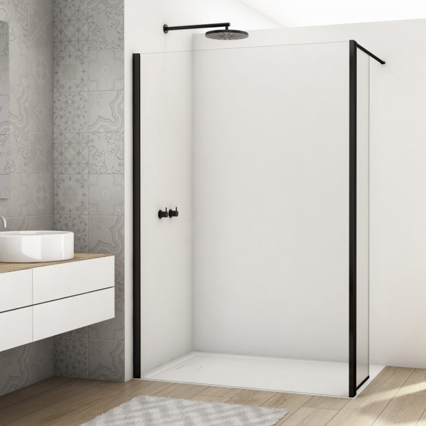 Sanswiss Divera ścianka wolnostojąca Walk-in 70 cm czarny mat D22WI20700607