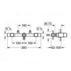 Grohe dwuuchwytowe elementy do zabudowy podtynkowej.