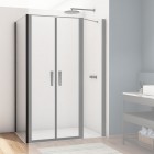 Sanswiss Divera ścianka prysznicowa 70 cm boczna do drzwi czarny mat D22F10700607