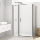 Sanswiss Divera ścianka prysznicowa 70 cm boczna do drzwi czarny mat D22F10700607