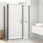 Sanswiss Divera ścianka prysznicowa 70 cm boczna do drzwi czarny mat D22F10700607