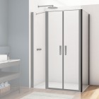 Sanswiss Divera ścianka prysznicowa 70 cm boczna do drzwi czarny mat D22F10700607