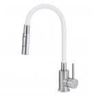 Deante Neo Luno bateria kuchenna stojąca biały/stal BOC_W740