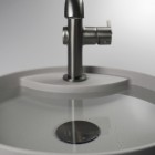 Deante Silia umywalka nablatowa okrągła 36 cm szary metalik CQS_SU4B