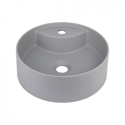 Deante Silia umywalka nablatowa okrągła 36 cm szary metalik CQS_SU4B