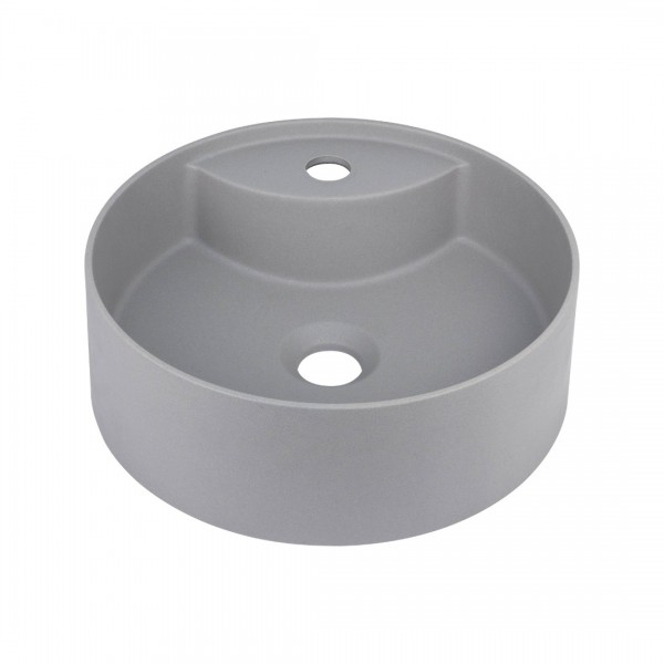 Deante Silia umywalka nablatowa okrągła 36 cm szary metalik CQS_SU4B