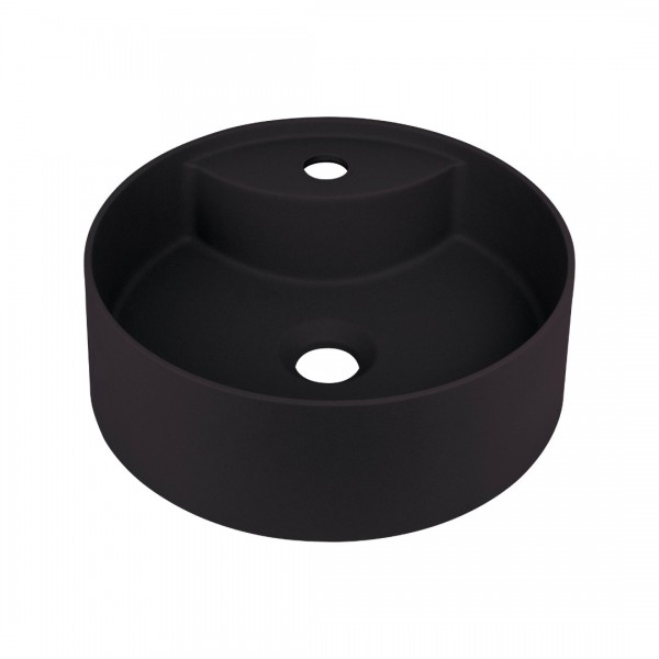 Deante Silia umywalka nablatowa okrągła 36 cm czarny mat CQS_NU4B