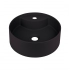 Deante Silia umywalka nablatowa okrągła 36 cm czarny mat CQS_NU4B