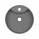 Deante Silia umywalka nablatowa okrągła 36 cm antracyt metalik CQS_TU4B