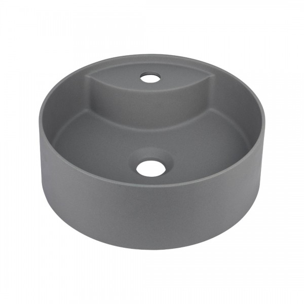 Deante Silia umywalka nablatowa okrągła 36 cm antracyt metalik CQS_TU4B