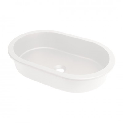 Deante Silia umywalka wpuszczana/podblatowa owalna 58,8x39 cm alabaster CQS_AU6U