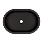 Deante Silia umywalka wpuszczana/podblatowa owalna 58,8x39 cm czarny mat CQS_NU6U