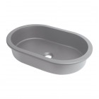 Deante Silia umywalka wpuszczana/podblatowa owalna 58,8x39 cm szary metalik CQS_SU6U