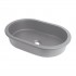 Deante Silia umywalka wpuszczana/podblatowa owalna 58,8x39 cm szary metalik CQS_SU6U