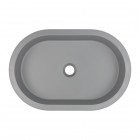 Deante Silia umywalka wpuszczana/podblatowa owalna 58,8x39 cm szary metalik CQS_SU6U