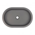 Deante Silia umywalka wpuszczana/podblatowa owalna 58,8x39 cm antracyt metalik CQS_TU6U