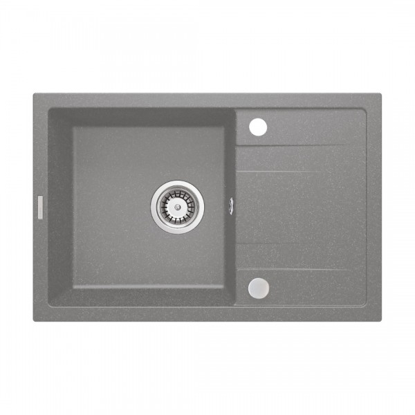 Deante Leda zlewozmywak granitowy 67x44 cm szary metalik ZRC_S113