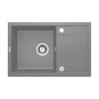 Deante Leda zlewozmywak granitowy 67x44 cm szary metalik ZRC_S113