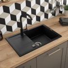 Deante Corio zlewozmywak granitowy 67x44 cm odwracalny grafitowy ZRC 2113