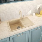 Deante Leda zlewozmywak granitowy 67x44 cm piaskowy ZRD 7113