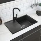 Deante Leda zlewozmywak granitowy 67x44 cm grafitowy ZRD 2113