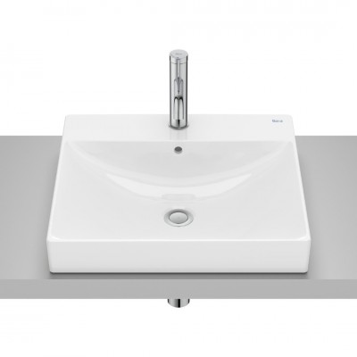 Roca Ona umywalka 50x45 cm prostokątna wpuszczana w blat biała A32768L000
