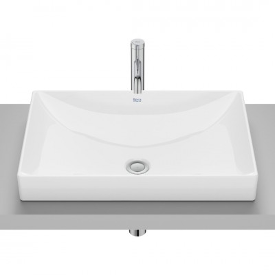Roca Ona umywalka 60x38 cm prostokątna wpuszczana w blat biała Supraglaze® A32768MS00